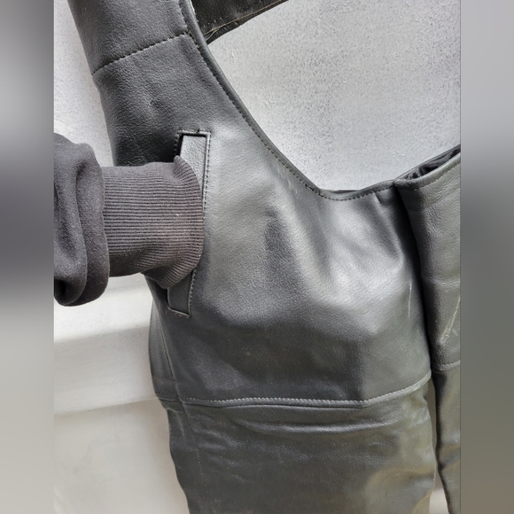 Genuine leather black riding chaps cowboy xxs 15.5"-18.5" waist - Picture 12 of 12